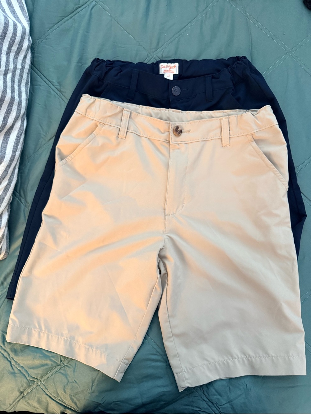 Cat & Jack Tan and Navy Boys' Shorts Set